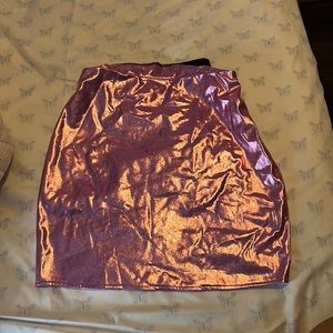 Pink metallic skirt